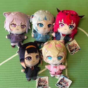 LAST set: Hololive X Round 1 Collab Exclusive 5.9” Plush Set (of 5) NWT Limited